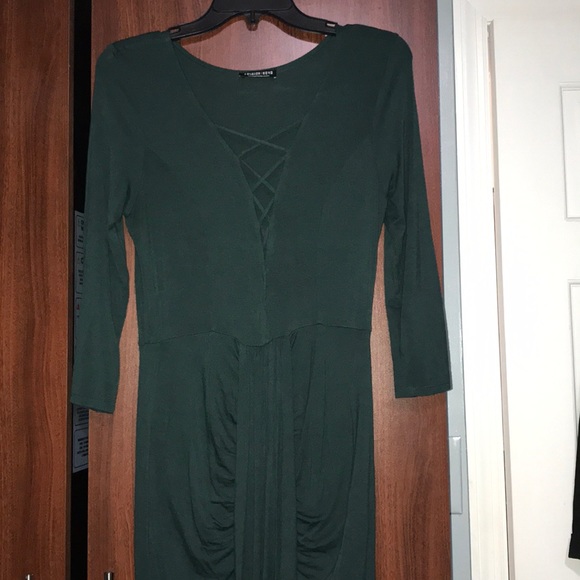 Long Hunter Green Dress - Picture 5 of 10